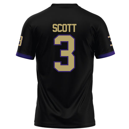 JMU - NCAA Football : Corey Scott - Black Football Jersey-1