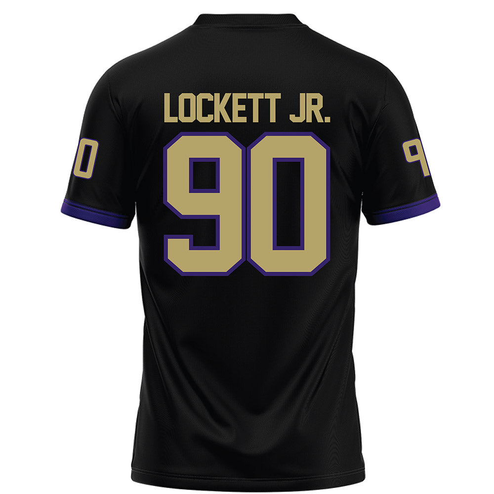 JMU - NCAA Football : Terry Lockett Jr. - Black Football Jersey-1