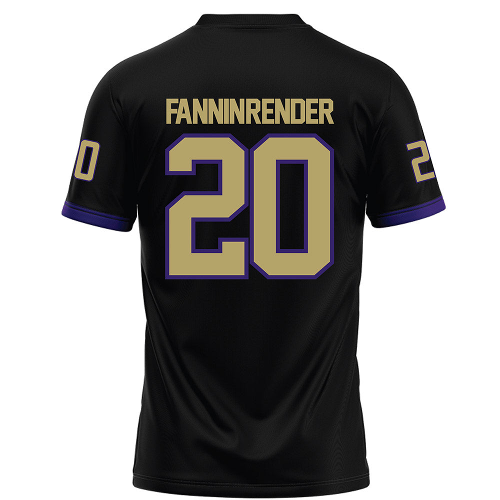 JMU - NCAA Football : Malachi Fannin-Render - Black Football Jersey-1