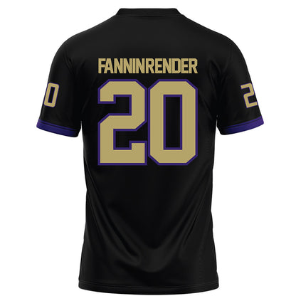 JMU - NCAA Football : Malachi Fannin-Render - Black Football Jersey-1