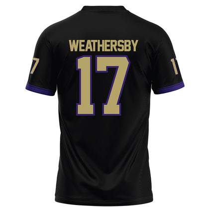 JMU - NCAA Football : Gannon Weathersby - Black Football Jersey-1