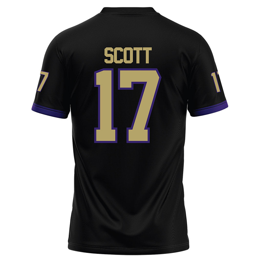 JMU - NCAA Football : Michael Scott - Black Football Jersey-1