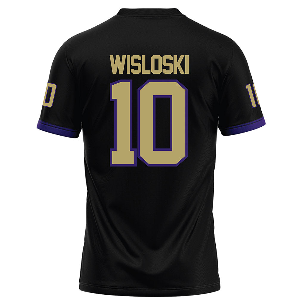 JMU - NCAA Football : Braeden Wisloski - Black Football Jersey-1
