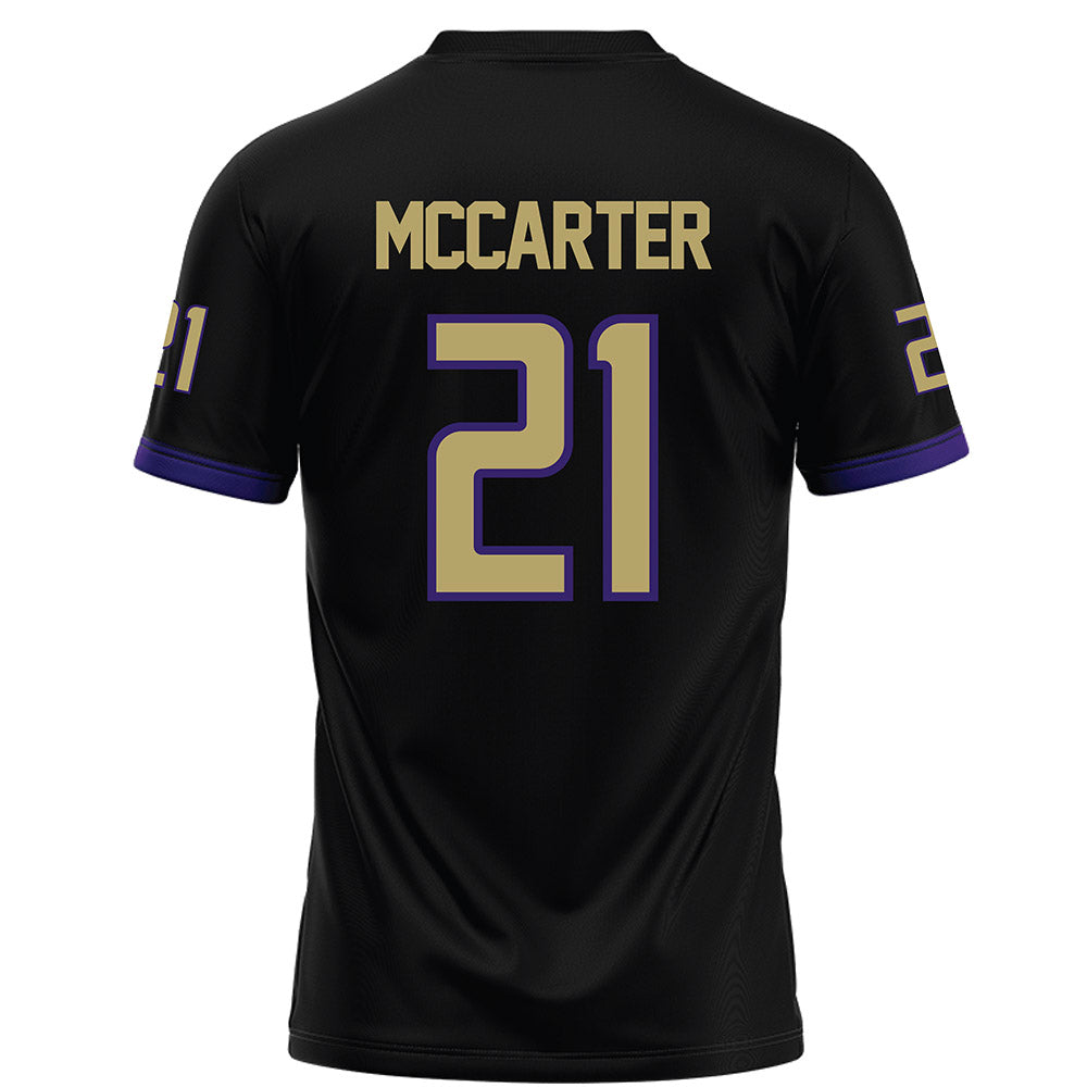 JMU - NCAA Football : Jackson McCarter - Black Football Jersey-1