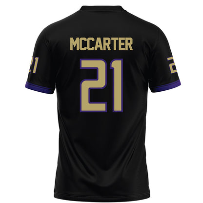 JMU - NCAA Football : Jackson McCarter - Black Football Jersey-1