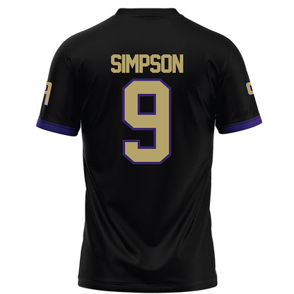 JMU - NCAA Football : Keitrone Simpson - Black Football Jersey-1