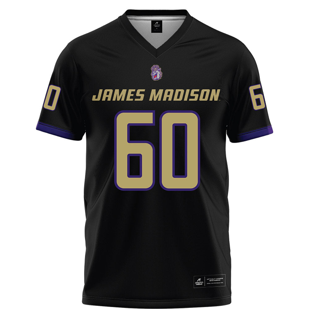 JMU - NCAA Football : Zach Greenberg - Black Football Jersey-0