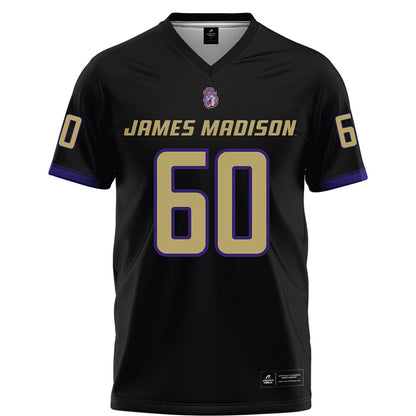JMU - NCAA Football : Zach Greenberg - Black Football Jersey-0