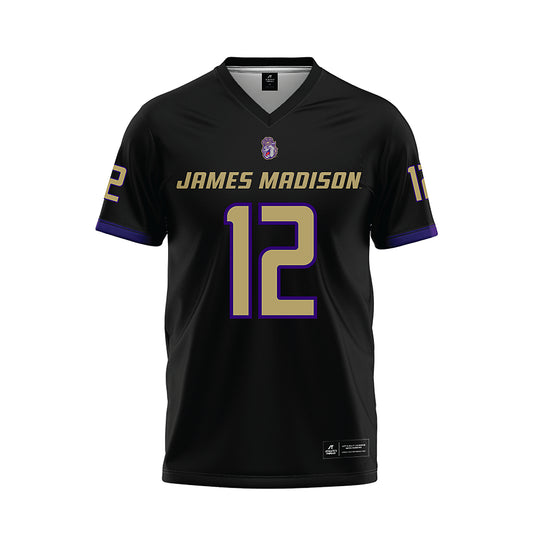 JMU - NCAA Football : Lathan Croley - Black Football Jersey-0