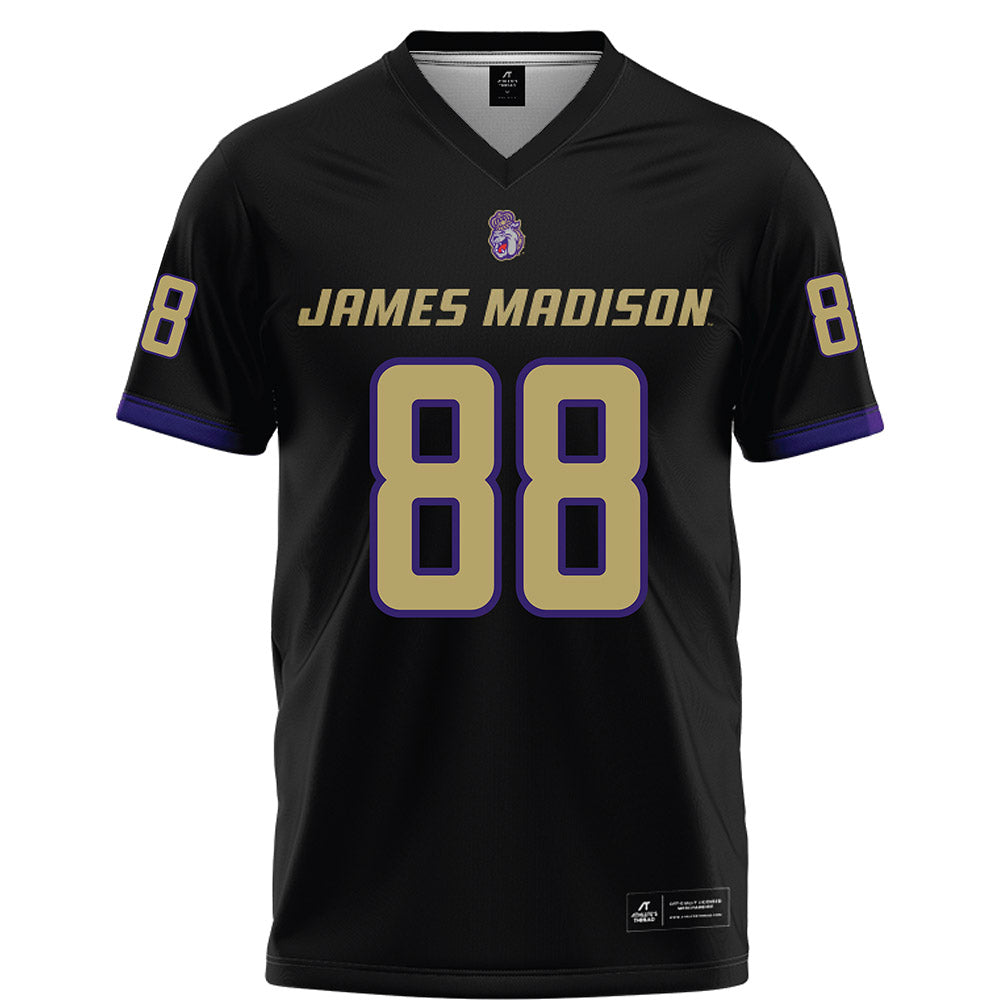 JMU - NCAA Football : Dylan Williams - Black Football Jersey-0