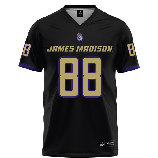 JMU - NCAA Football : Dylan Williams - Black Football Jersey-0