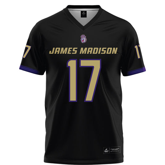 JMU - NCAA Football : Danny Royster - Black Football Jersey-0