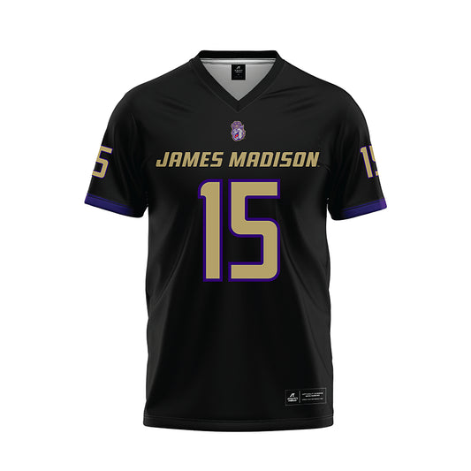 JMU - NCAA Football : Jt Hooten - Black Football Jersey-0