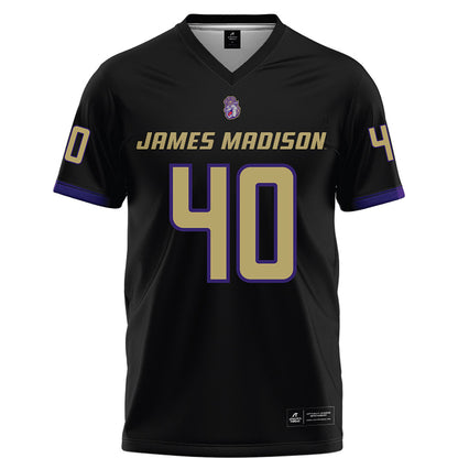 JMU - NCAA Football : Zion Hudson - Black Football Jersey-0