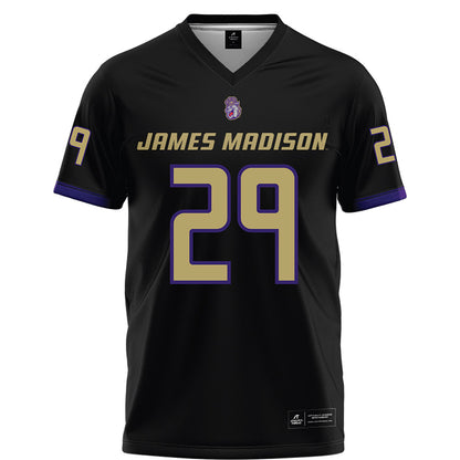 JMU - NCAA Football : KJ Wright - Black Football Jersey-0