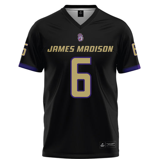 JMU - NCAA Football : DJ Kelly Jr - Black Football Jersey-0