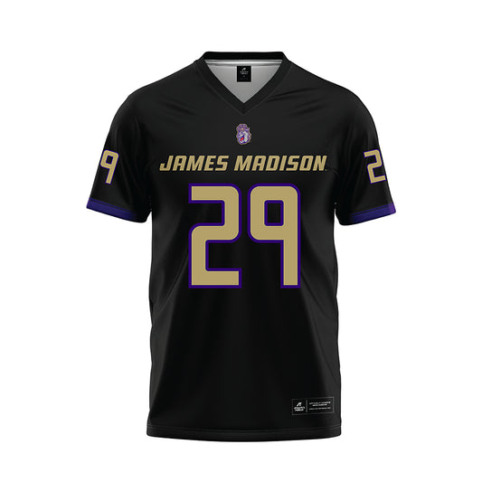JMU - NCAA Football : KJ Wright - Black Football Jersey-0