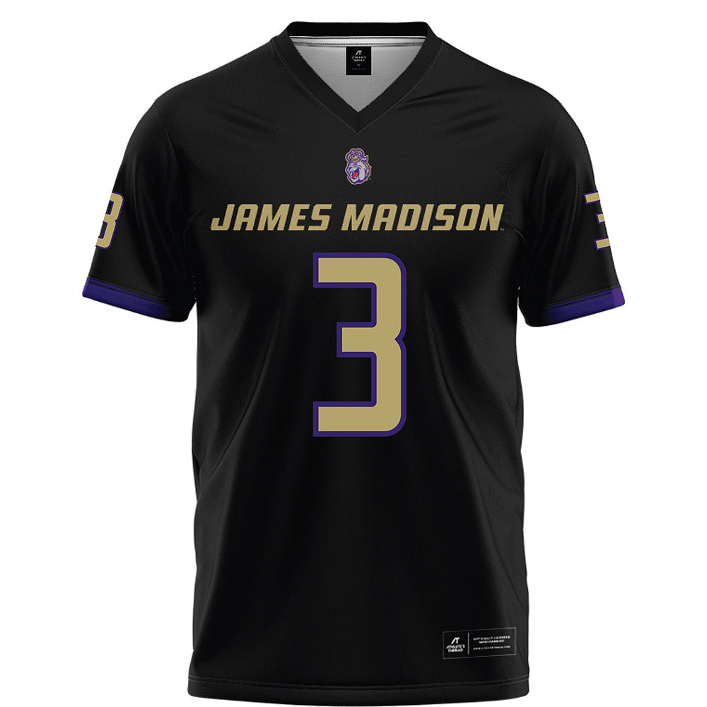JMU - NCAA Football : Corey Scott - Black Football Jersey-0