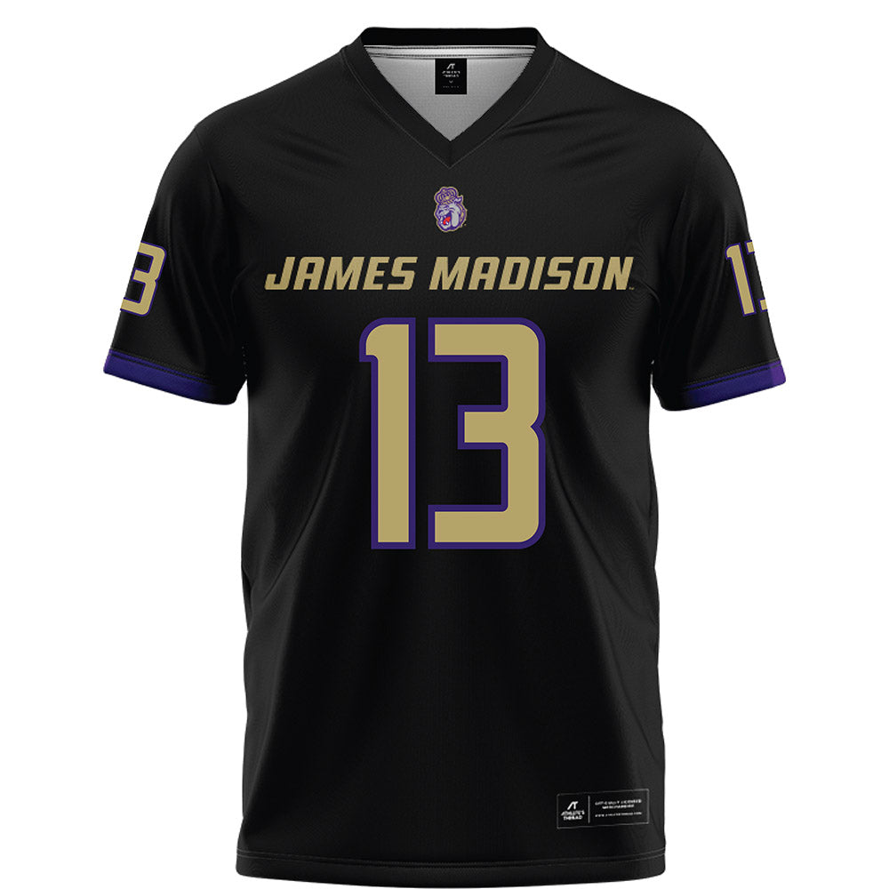 JMU - NCAA Football : Kacey Gilliam - Black Football Jersey-0