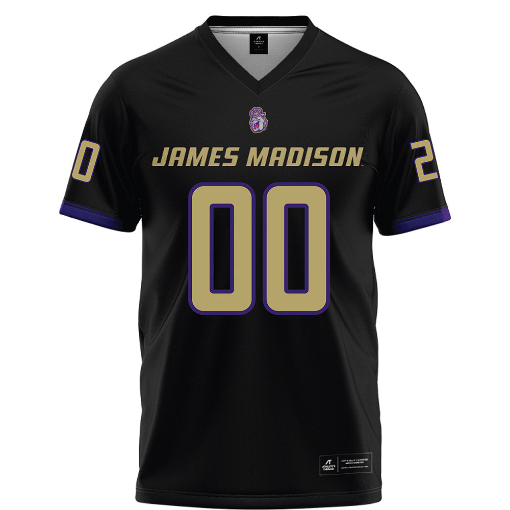 JMU - NCAA Football : Josiah Perry - Black Football Jersey-0