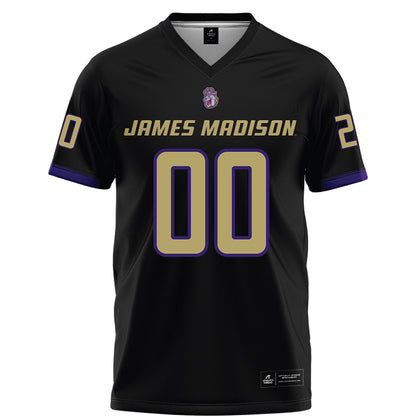 JMU - NCAA Football : Josiah Perry - Black Football Jersey-0