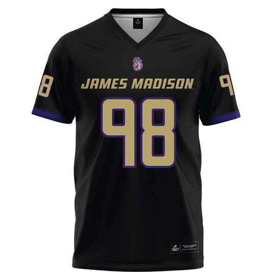 JMU - NCAA Football : Turner Schmidt - Black Football Jersey-0