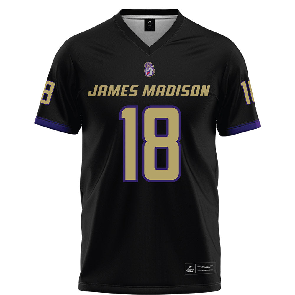 JMU - NCAA Football : Jase Rhodes - Black Football Jersey-0