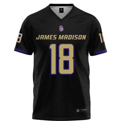 JMU - NCAA Football : Jase Rhodes - Black Football Jersey-0