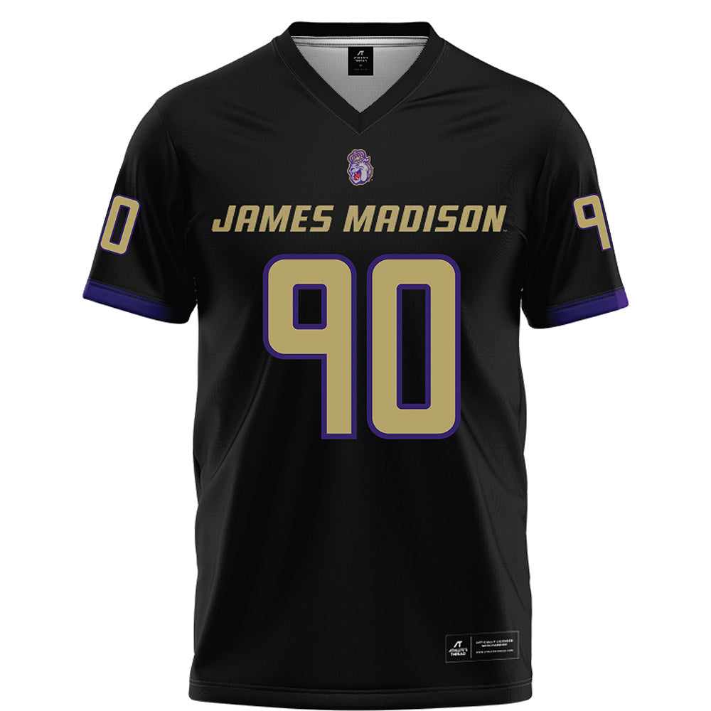 JMU - NCAA Football : Terry Lockett Jr. - Black Football Jersey-0