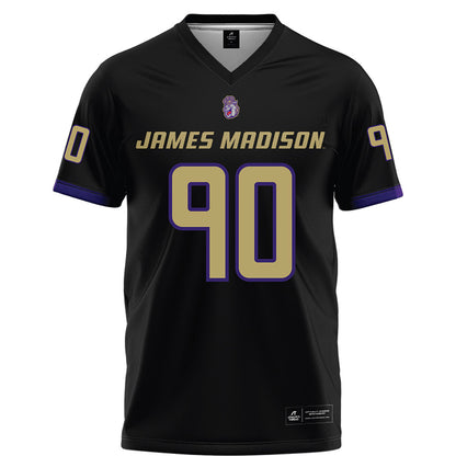 JMU - NCAA Football : Terry Lockett Jr. - Black Football Jersey-0