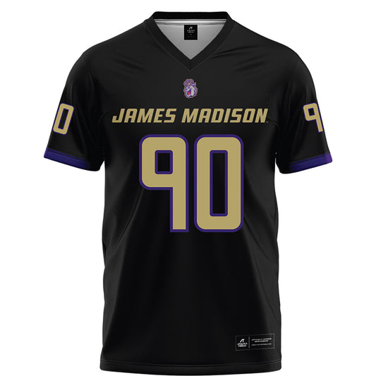JMU - NCAA Football : Terry Lockett Jr. - Black Football Jersey-0