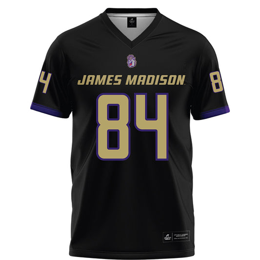 JMU - NCAA Football : Andrew Bennett - Black Football Jersey-0