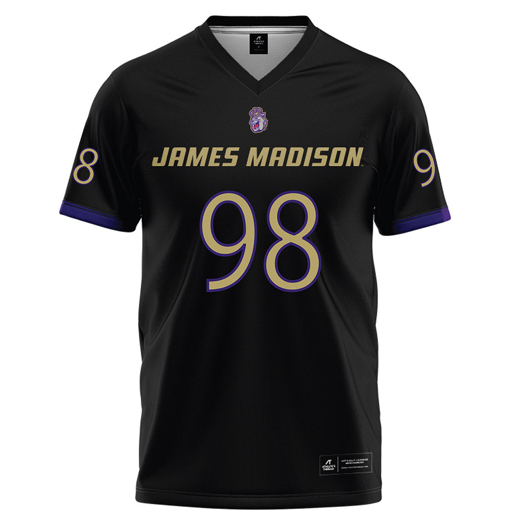 JMU - Football Alumni : Harry O'Kelly - Black Football Jersey-0