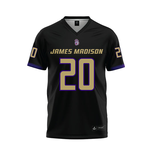 JMU - NCAA Football : Malachi Fannin-Render - Black Football Jersey-0