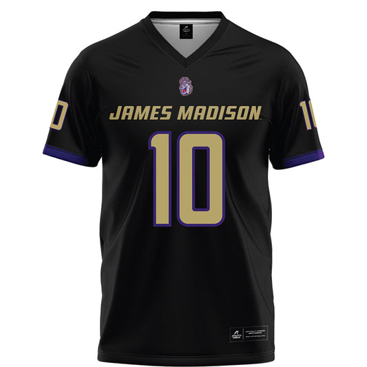 JMU - NCAA Football : Braeden Wisloski - Black Football Jersey-0