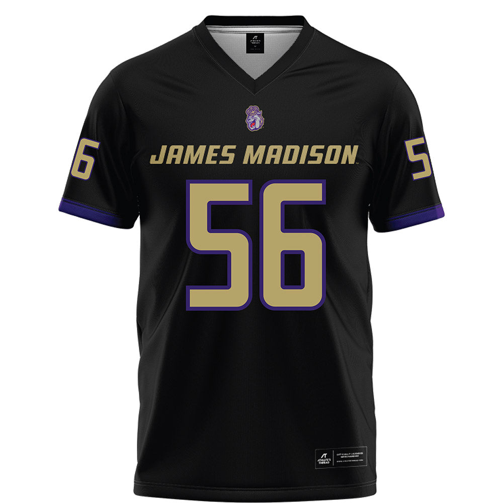 JMU - NCAA Football : Tyler Brown - Black Football Jersey-0