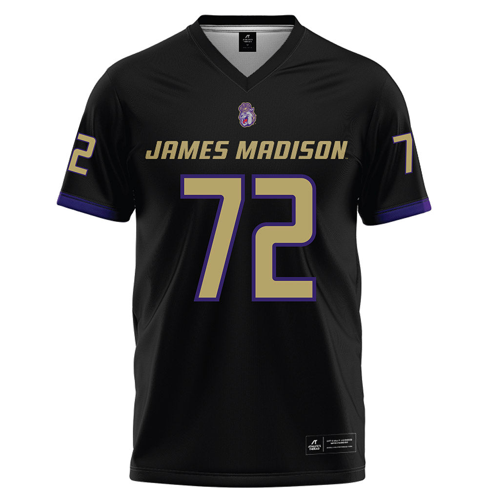 JMU - NCAA Football : Kaedin Massey - Black Football Jersey-0