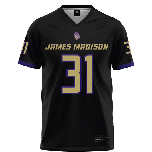 JMU - NCAA Football : Roddrey McWilliams - Black Football Jersey-0