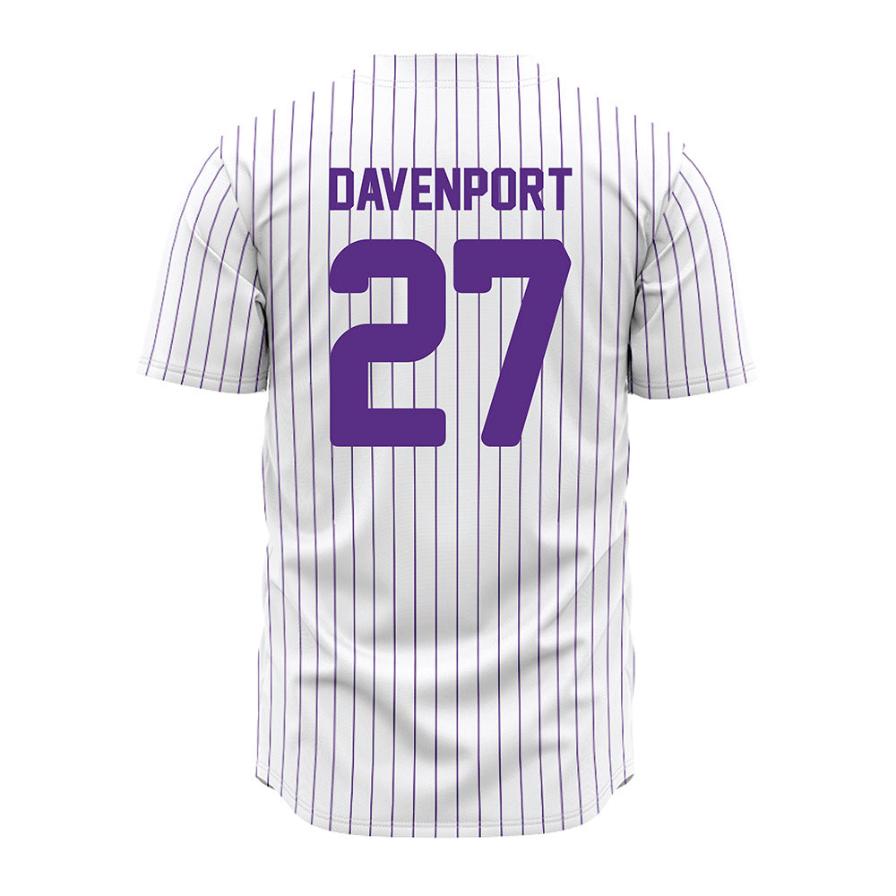 North Alabama - NCAA Baseball : Luke Davenport - Pin Stripes Jersey-1