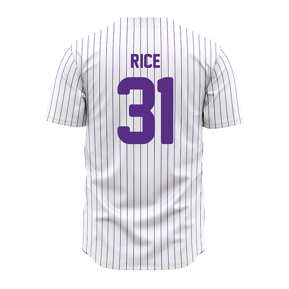North Alabama - NCAA Baseball : Tyler Rice - Pin Stripes Jersey-1