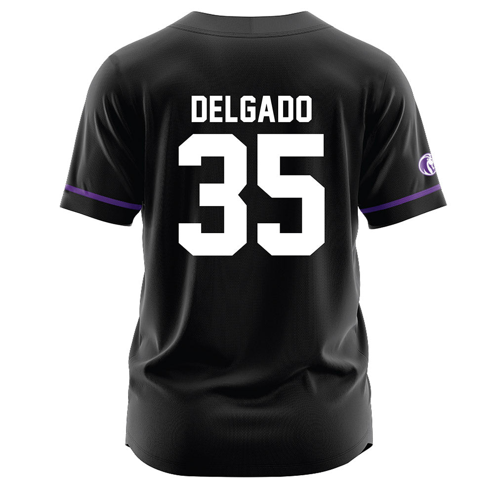 North Alabama - NCAA Baseball : Matthew Delgado - Black Jersey-1