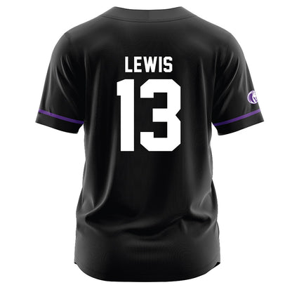 North Alabama - NCAA Baseball : Kyle Lewis - Black Jersey-1