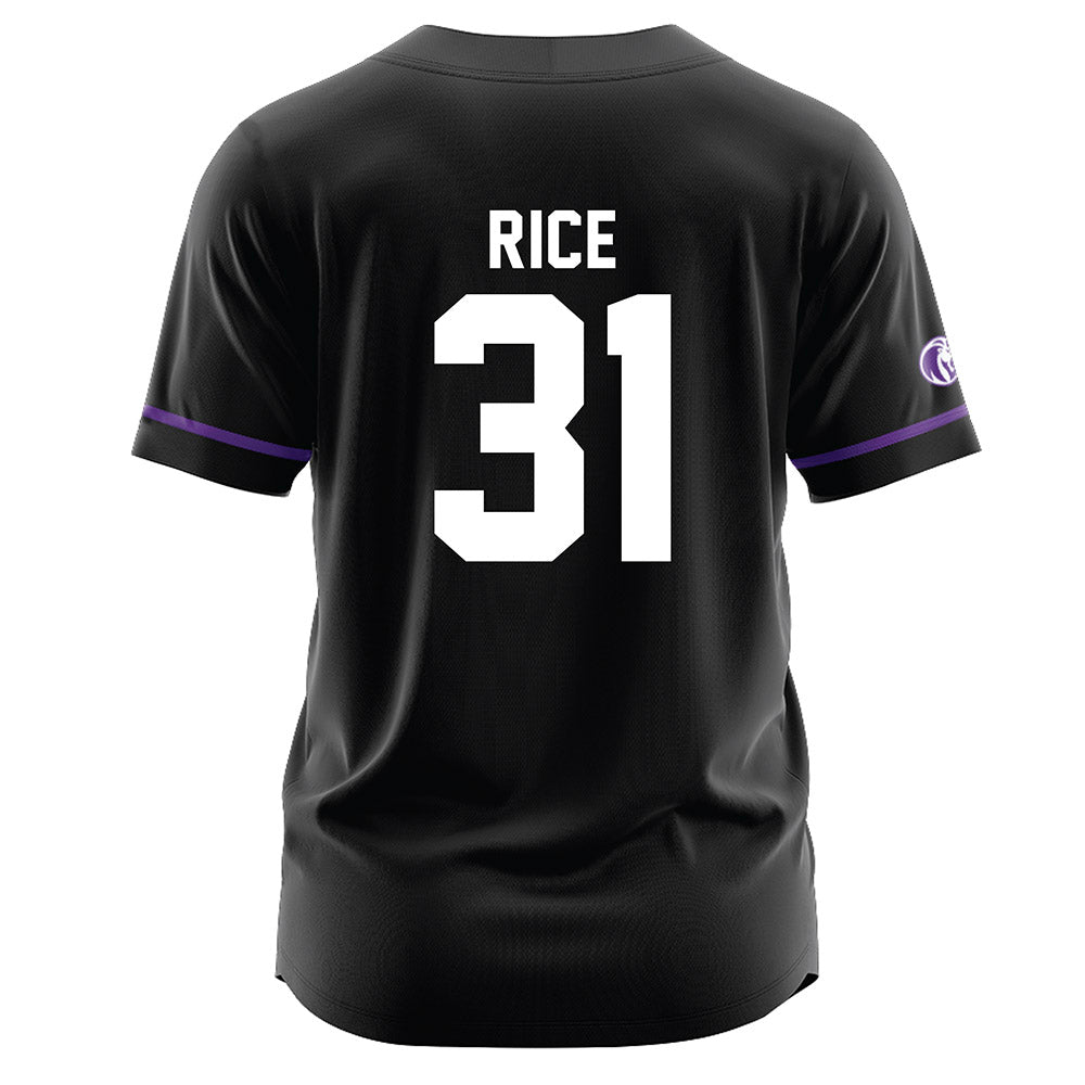 North Alabama - NCAA Baseball : Tyler Rice - Black Jersey-1