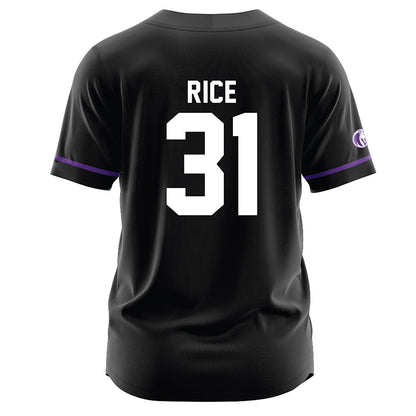 North Alabama - NCAA Baseball : Tyler Rice - Black Jersey-1