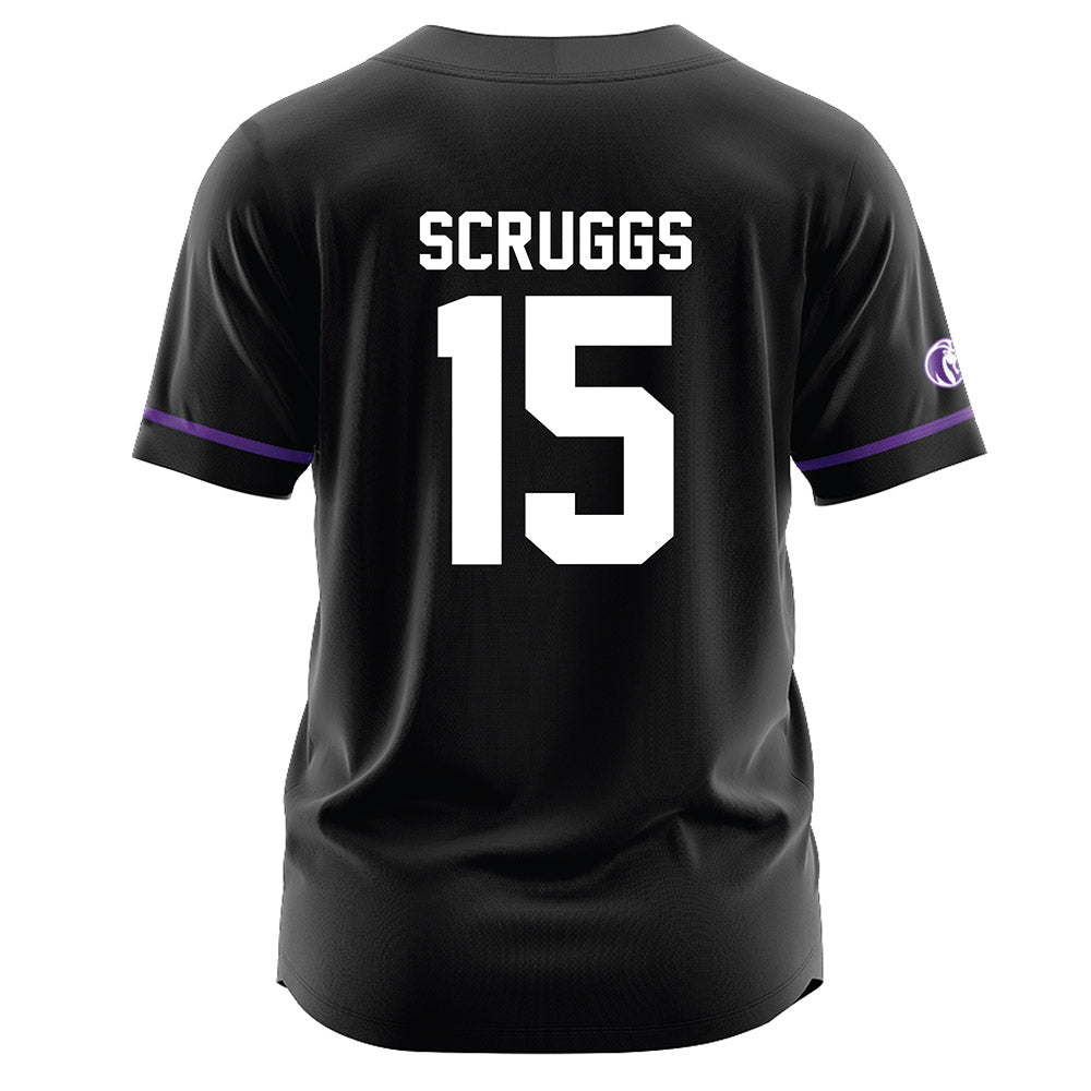 North Alabama - NCAA Baseball : Landon Scruggs - Black Jersey-1