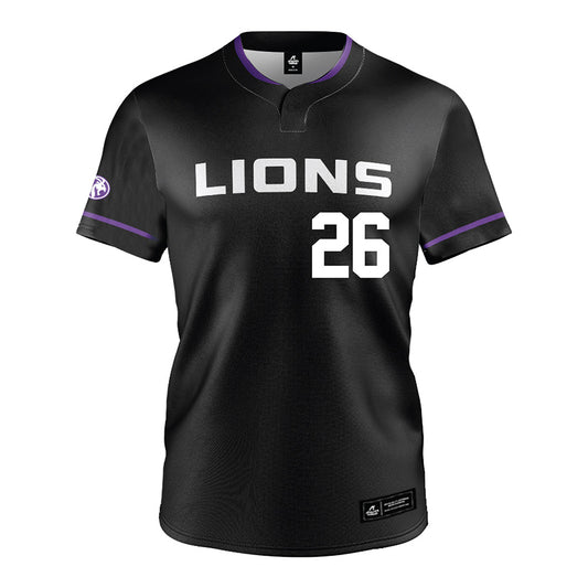 North Alabama - NCAA Baseball : John Austin Wood - Black Jersey-0