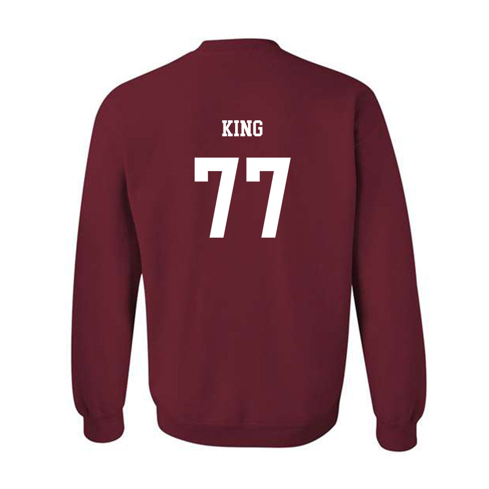 UMass - NCAA Football : Jaxon King - Classic Fashion Shersey Crewneck Sweatshirt