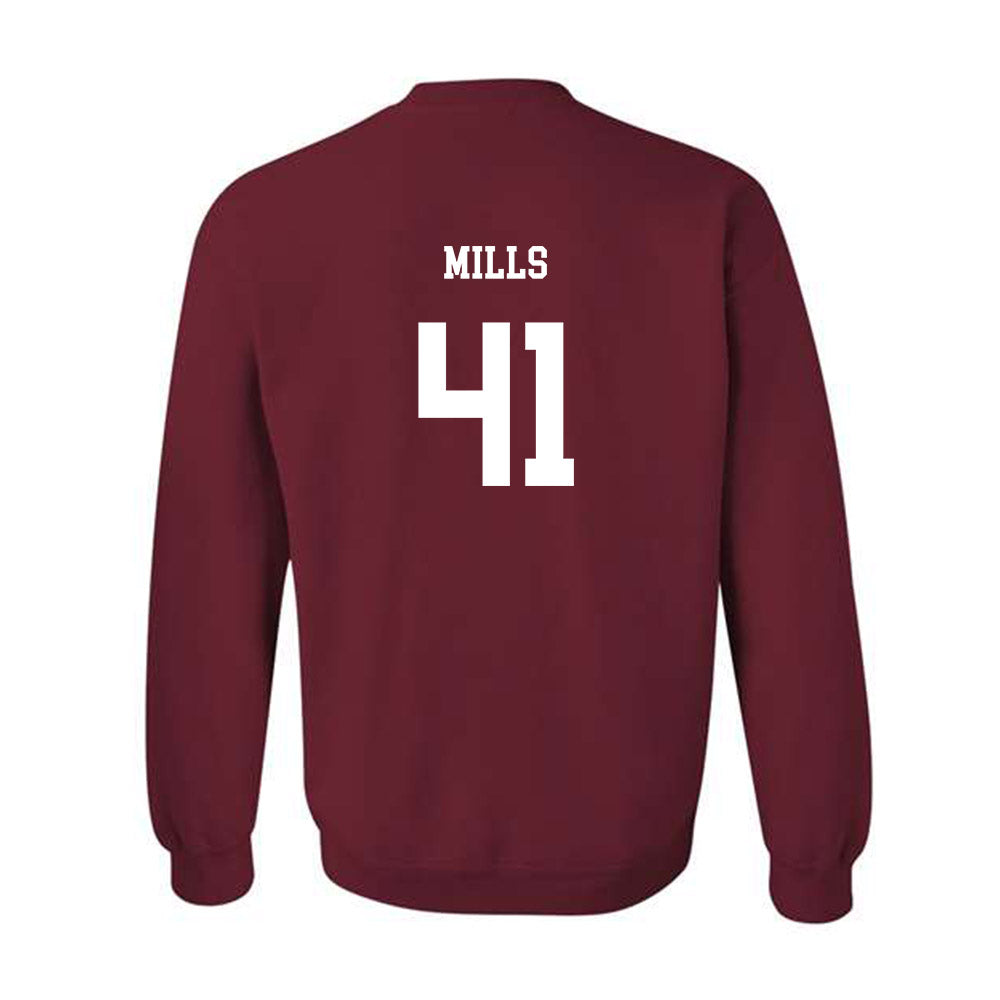 UMass - NCAA Football : Grant Mills - Classic Fashion Shersey Crewneck Sweatshirt-1