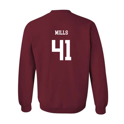 UMass - NCAA Football : Grant Mills - Classic Fashion Shersey Crewneck Sweatshirt-1