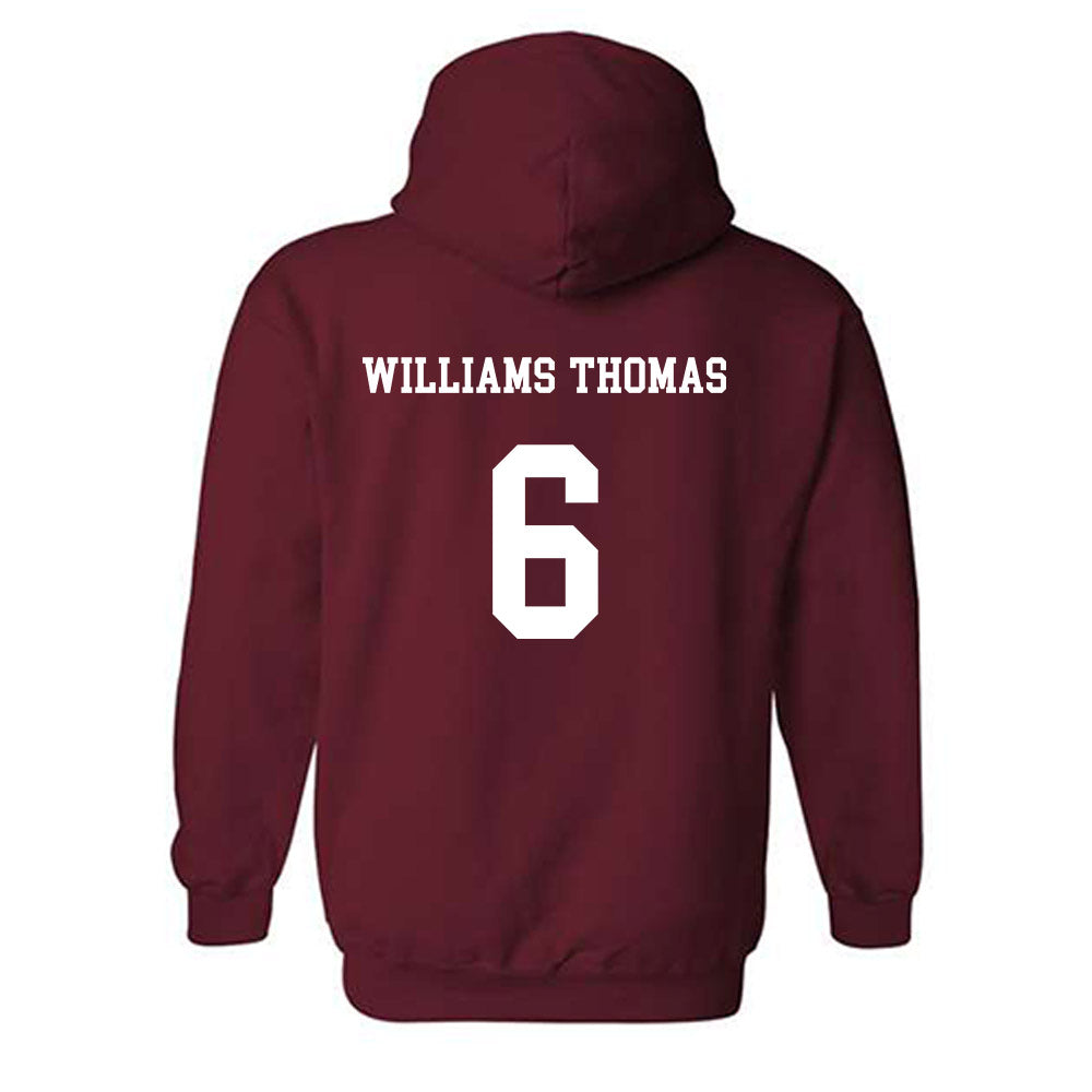 UMass - NCAA Football : Justin Williams-Thomas - Classic Fashion Shersey Hooded Sweatshirt-1